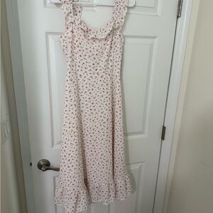 Floral Ruffle Strap Dress
